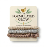 100% Pure Mulberry Silk Scrunchie Set